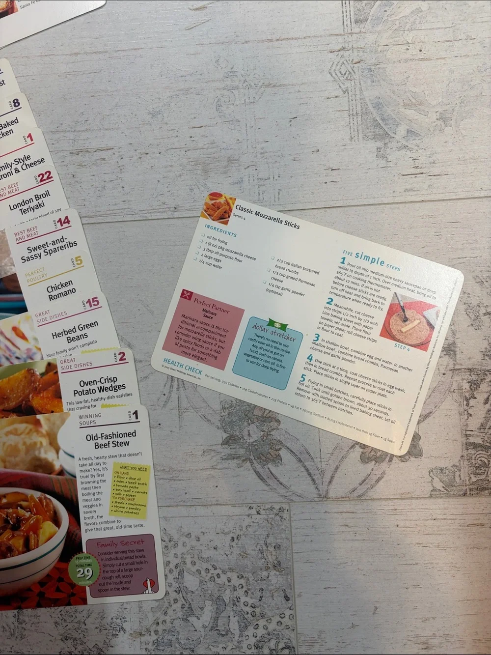 Time Life Vintage Recipe Cards Set of 12